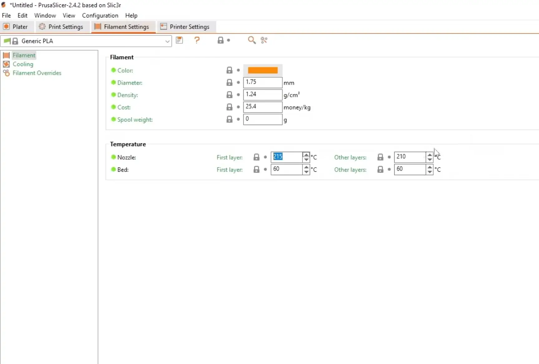 PrusaSlicer Interface